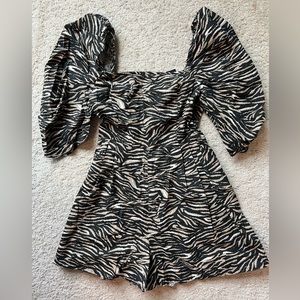 COLLUSION via ASOS Zebra print romper